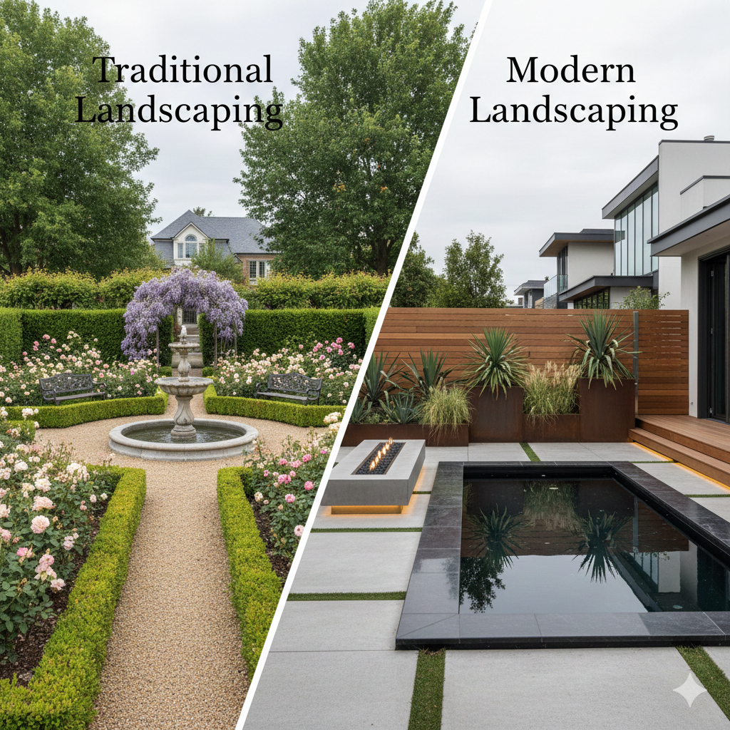 Traditional vs Modern Landscaping