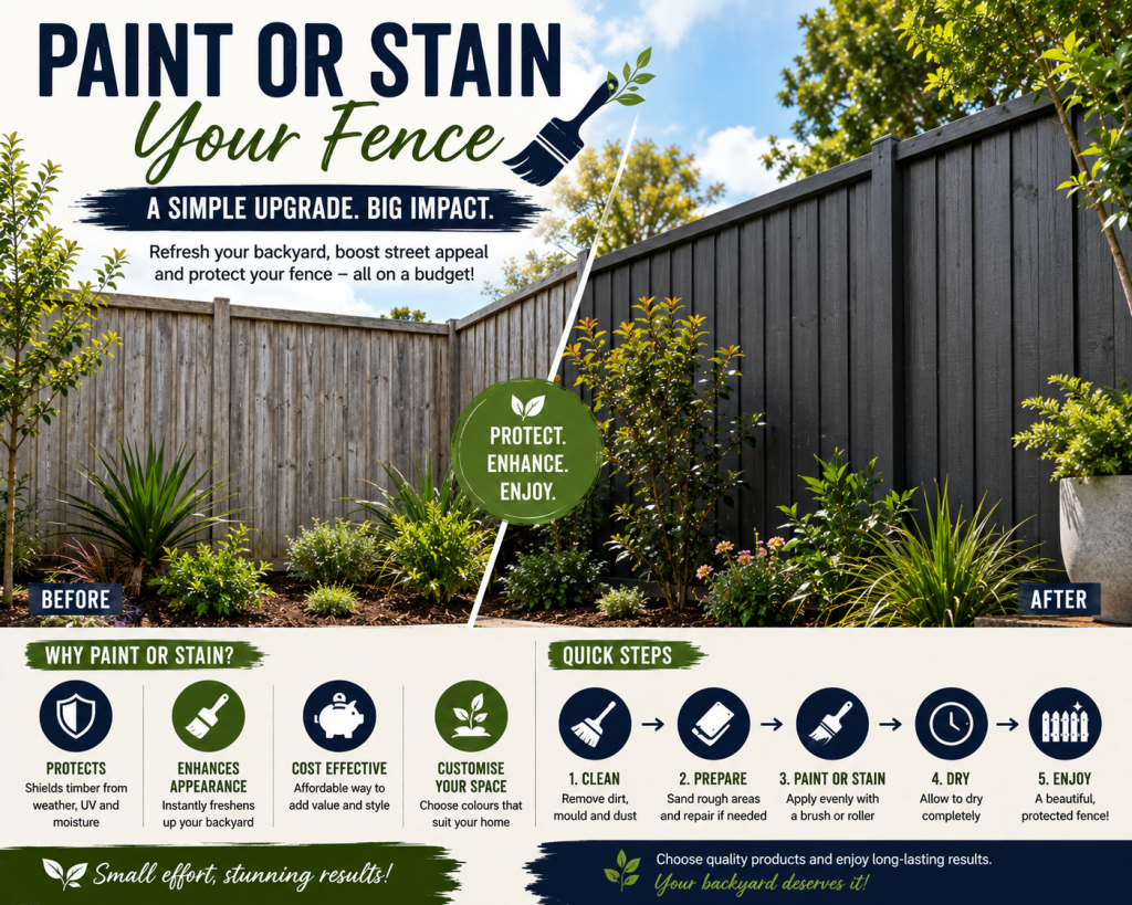 Paint or Stain Your Fence