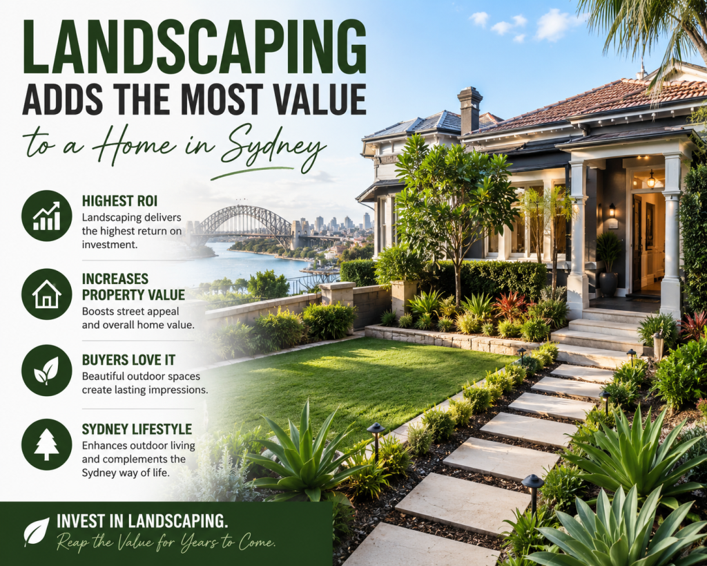 best landscaping for home value Sydney